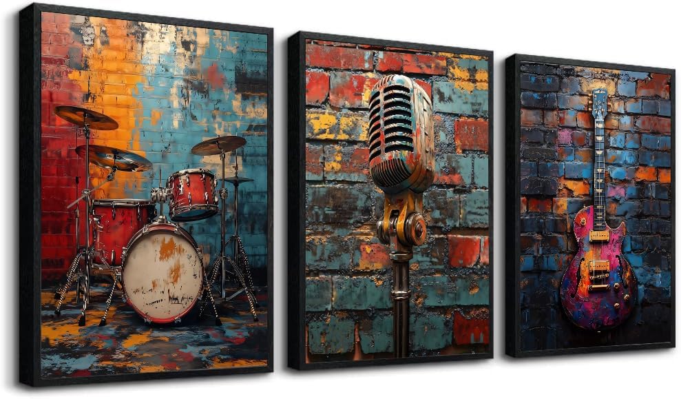 NCCXNCC 3 Graffiti Music Theme Poster Print Wall Art 16x24 inch Unframed by Unknown