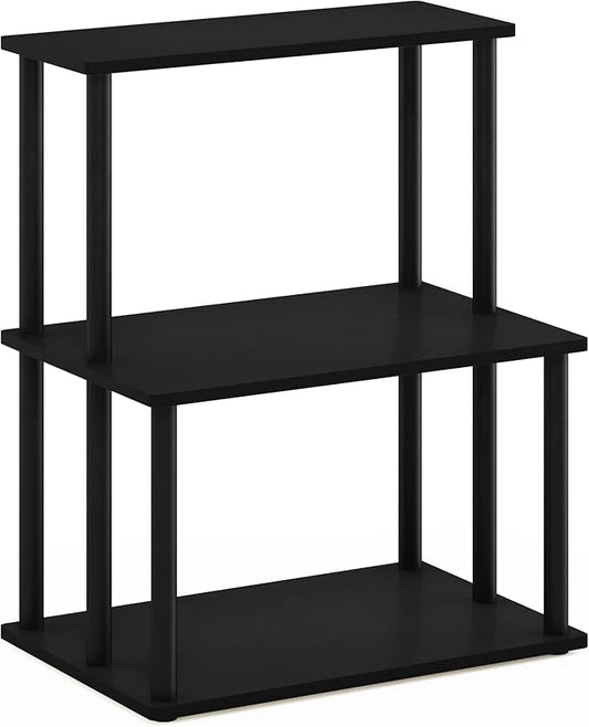 Furinno Turn-N-Tube 3-Tier Toolless Kitchen Storage Shelf, Americano/Black by Furinno-FitsYourSpaceFitsYourBudget