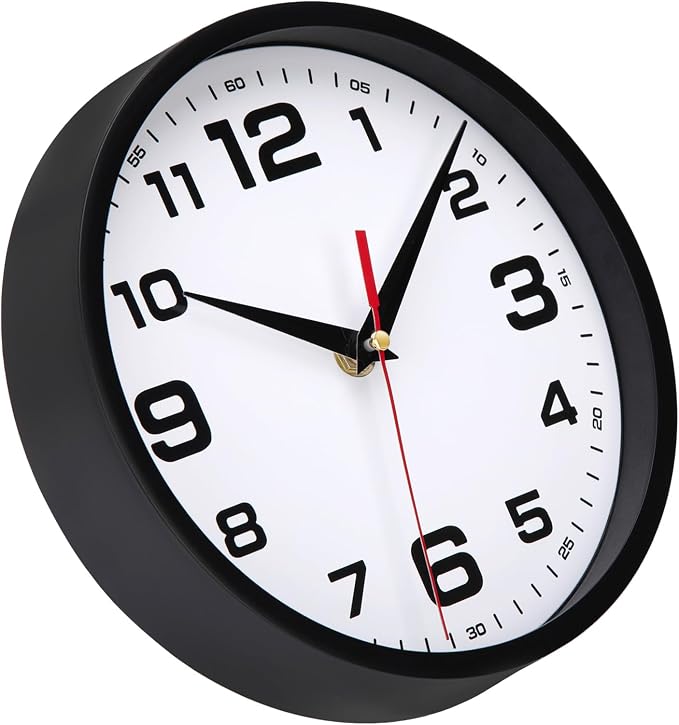 Silent Wall Clocks Battery Operated 12 Inch No Ticking Modern Analog Clock - Image 4