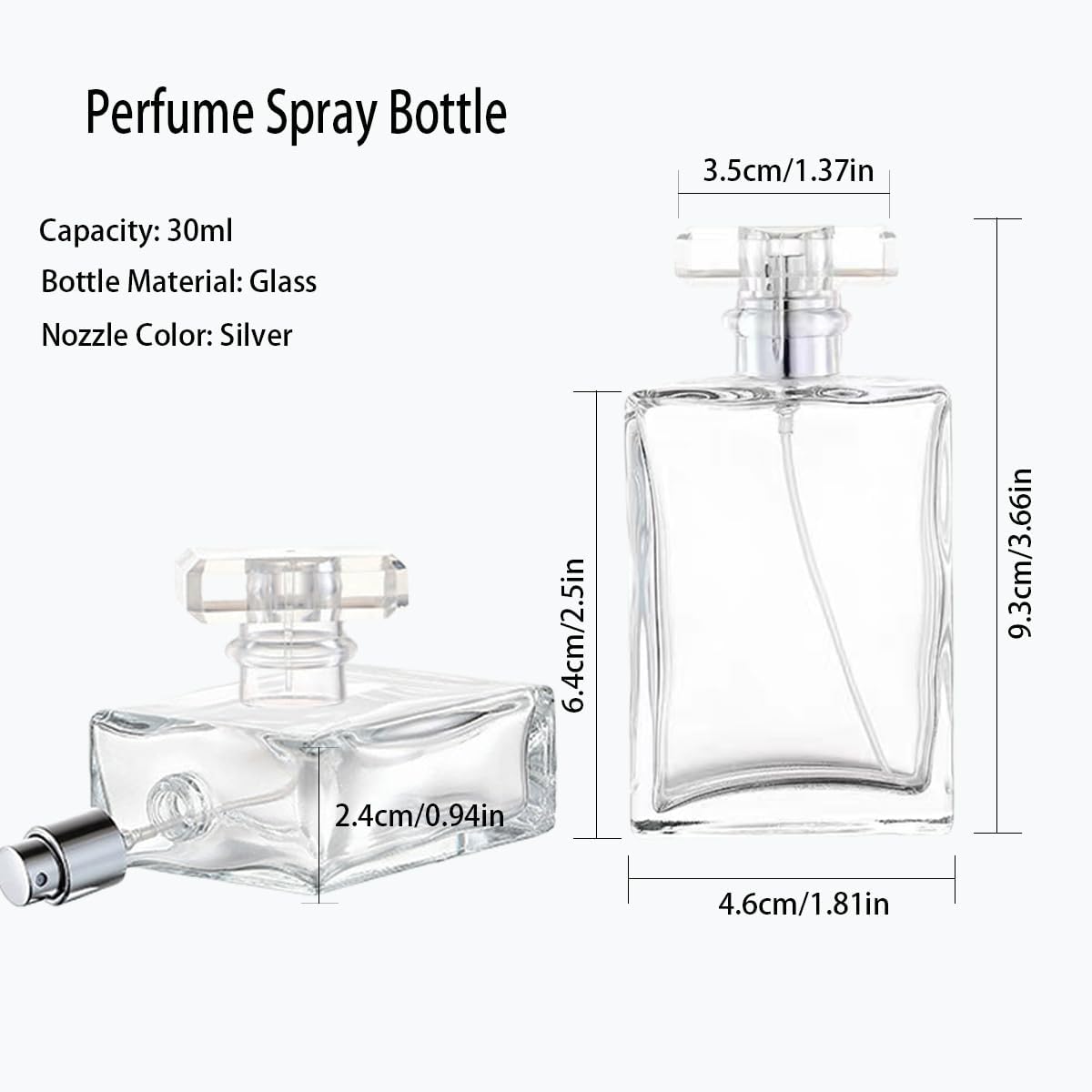 3 Pcs Perfume Bottle Atomizers,1 oz Refillable Fine Mist Sprayer Empty Fragrance Bottles Portable Travel Perfume Dispenser Containers for Essential Oil perfumery(30ml)