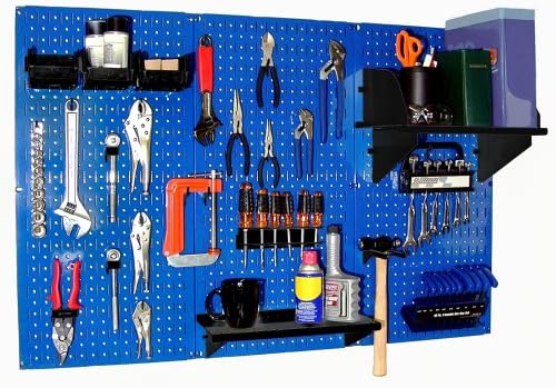 Wall Control Pegboard Organizer 4 ft. Metal Pegboard Standard Tool Storage Kit by Wall+Control