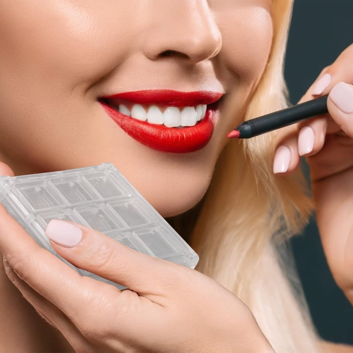 Empty Eyeshadow Palette Eyeshadow Makeup Palette Lipstick Container Makeup Empty Case for Blush Lipstick, 4Pcs 36 Grids