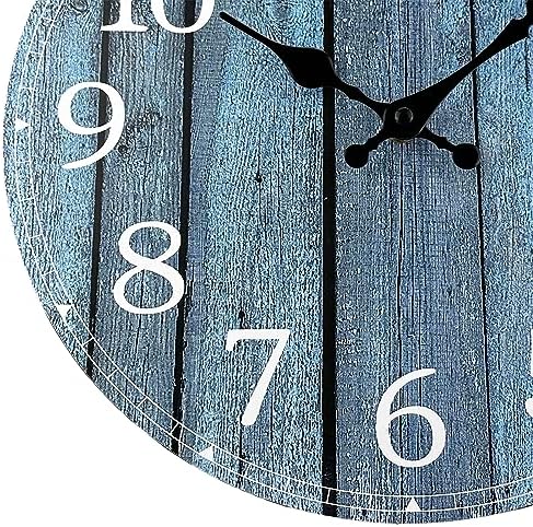 Plumeet Small Wall Clock, Rustic Coastal Country Village Clocks Decorative - Image 4