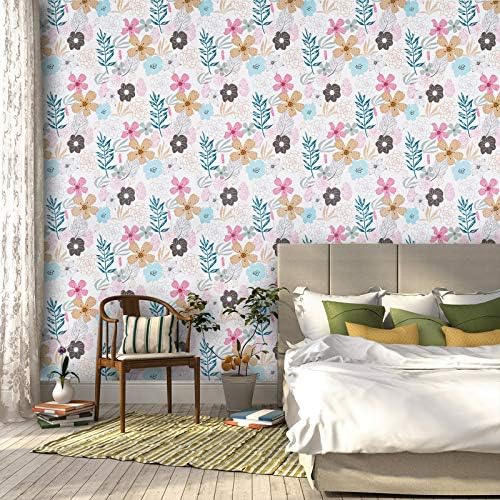 Mecpar Floral Peel and Stick Wallpaper 17.71'' x 16.4Ft - Image 4