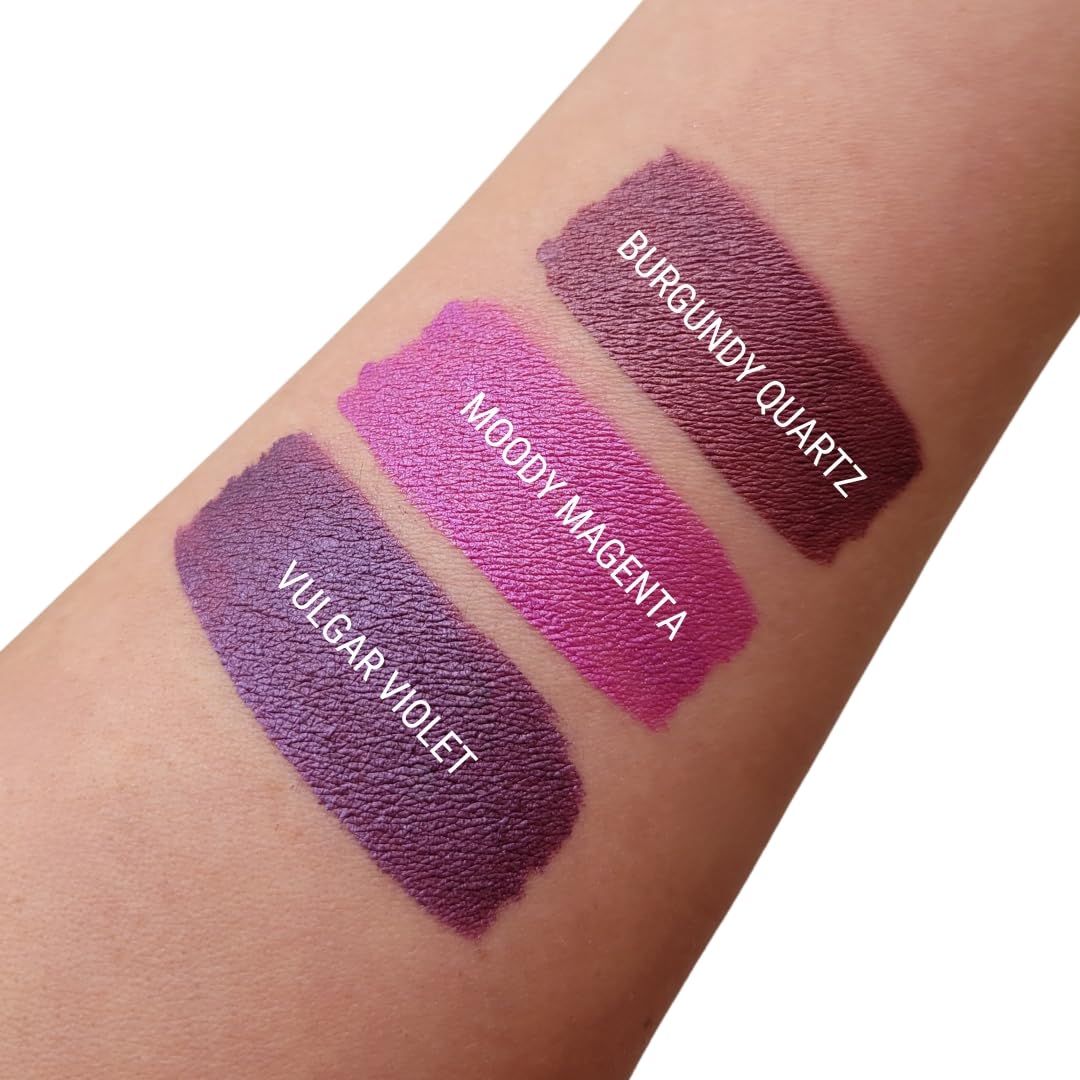Aromi Metallic Liquid Lipstick | Long-lasting, Fuchsia, Pink Lip Color with Shimmery Finish, Waterproof, Vegan, Cruelty-free, Gluten Free (Moody Magenta)