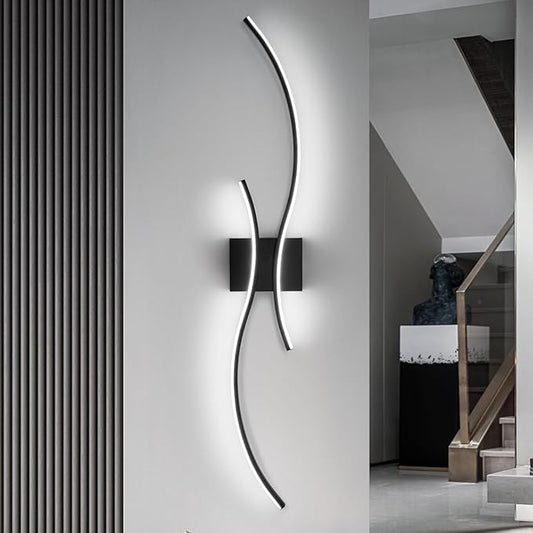 CANEOE Modern Led Wall Light, 39inch Black Indoor Led Wall Sconce Lighting by CANEOE