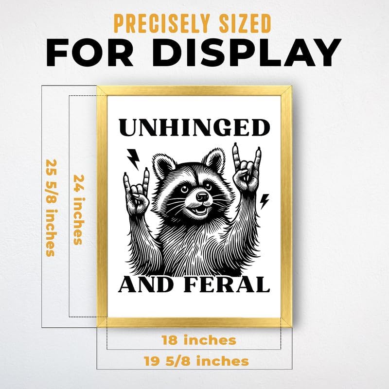 InkFlow Posters Feral Raccoon Fun Canvas Poster - Image 3
