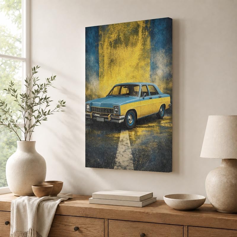 InkFlow Posters Vintage Car Canvas Poster - Image 4