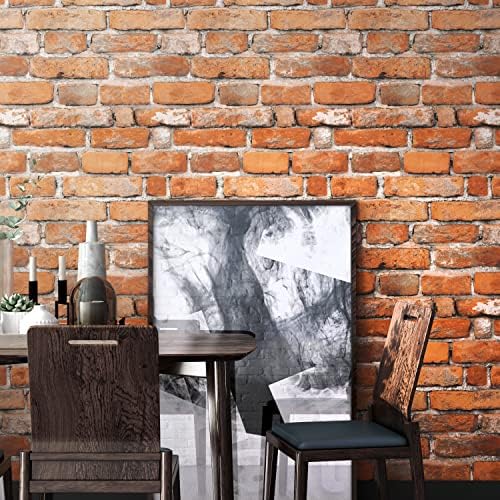 tiltil Faux Brick Peel and Stick Wallpaper 3D Brick Wallpaper 17.7"x393" - Image 2