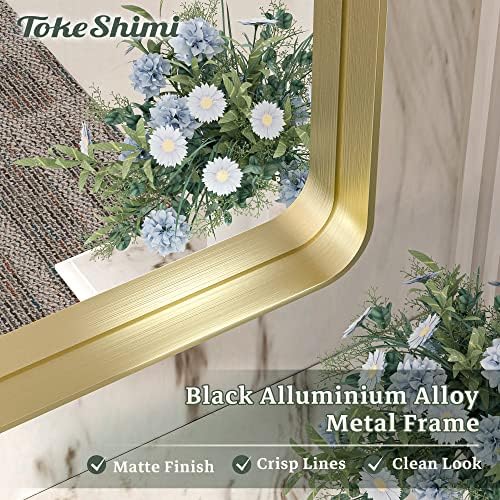 TokeShimi 36x36 Inch Gold Bathroom Vanity Mirror - Image 3