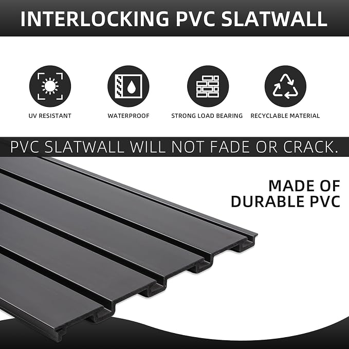 FRAYSCENT Slat Wall Paneling Garage Wall Organizer, Slatwall Panels Garage Tool - Image 4
