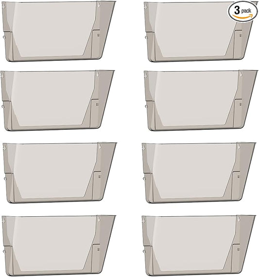 Gawerk Clear Acrylic Single Pocket, Plastic Hanging Wall Mount File Holder by Gawerk