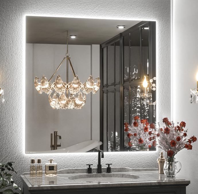 Keonjinn 36 x 36 LED Bathroom Mirror by Keonjinn