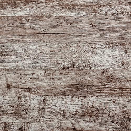 Dimoon 236"x17.7" Wood Stick and Peel Wallpaper Dark Grey Brown Wood Contact by DIYYOURMOON