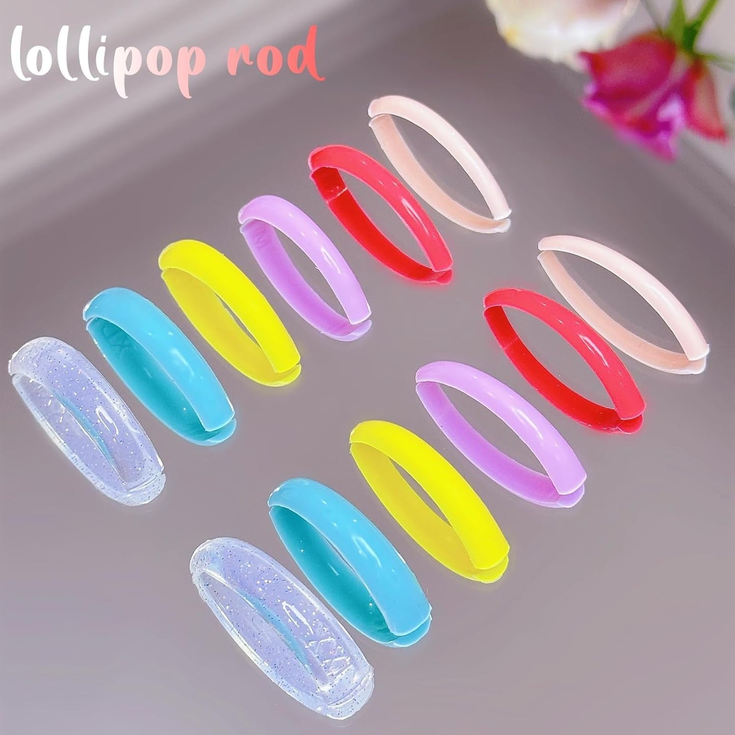 Eyelash Perm Pads Lash Lift Rods Lollipop Eyelash Perm Silicone Pads 6 Sizes Reusable Soft Lash Lift Pads Shield for Different Length Eyelashes Perfect Lifting (colorful)