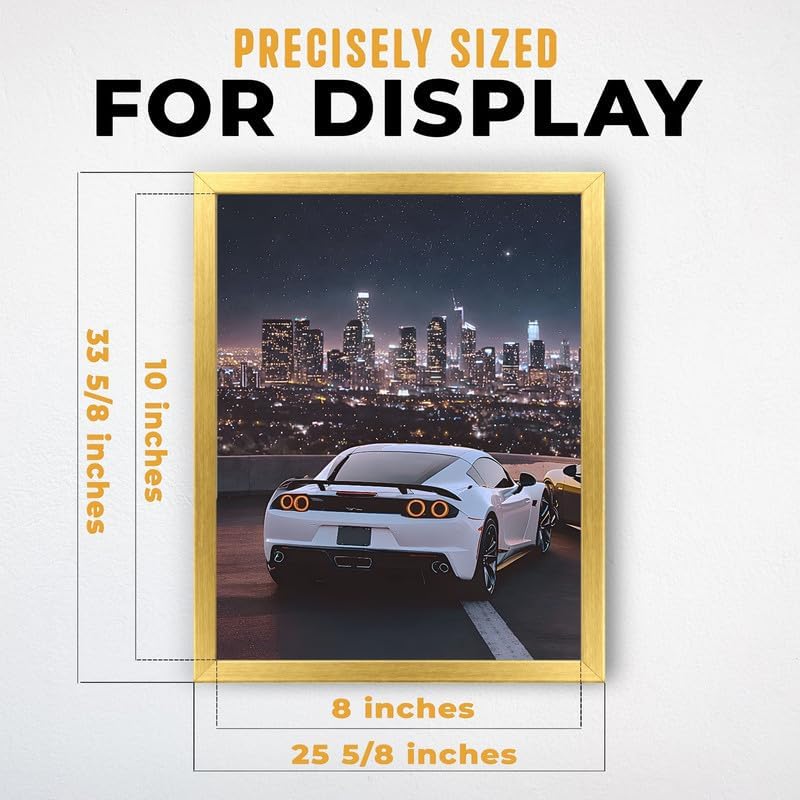 InkFlow Posters City Skyline Sports Car Canvas Poster - Image 3