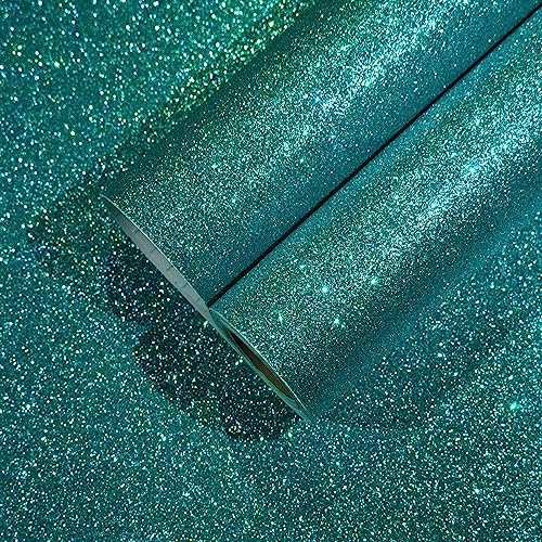 CHIHUT Teal Blue Glitter Wallpaper by CHIHUT