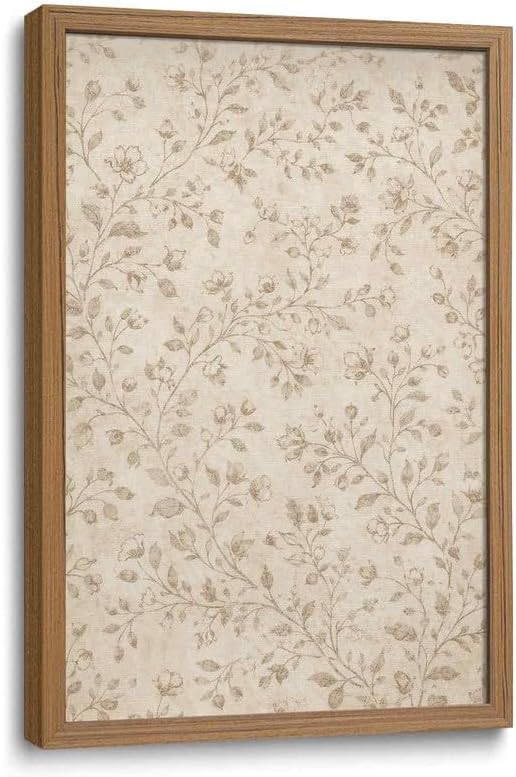 Vintage Botanical Wall Art Framed Farmhouse Cottage Core Wall Decor 16x24in by Unknown