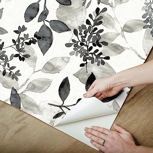 NuWallpaper Black Breezy Peel and Stick Wallpaper, Removable Wallpaper - Image 6