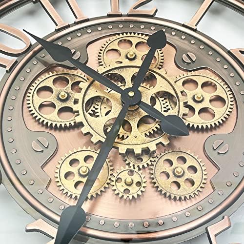 Real Moving Gears Wall Clock Large Modern Metal Clocks - Image 3