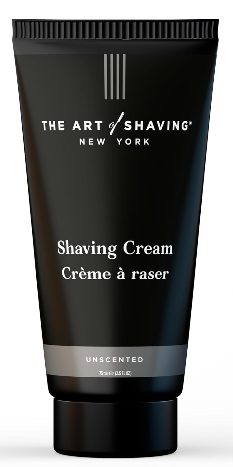 The Art of Shaving Shaving Cream for Men - Shaving Cream Mens Beard Care, Protects Against Irritation and Razor Burn, Clinically Tested for Sensitive Skin, Unscented, 2.5 Fl Oz