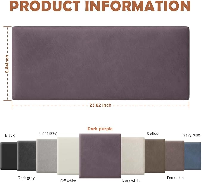 IFNOW Wall Mounted Upholstered Headboard Full, 3D Peel and Stick Soundproof - Image 2