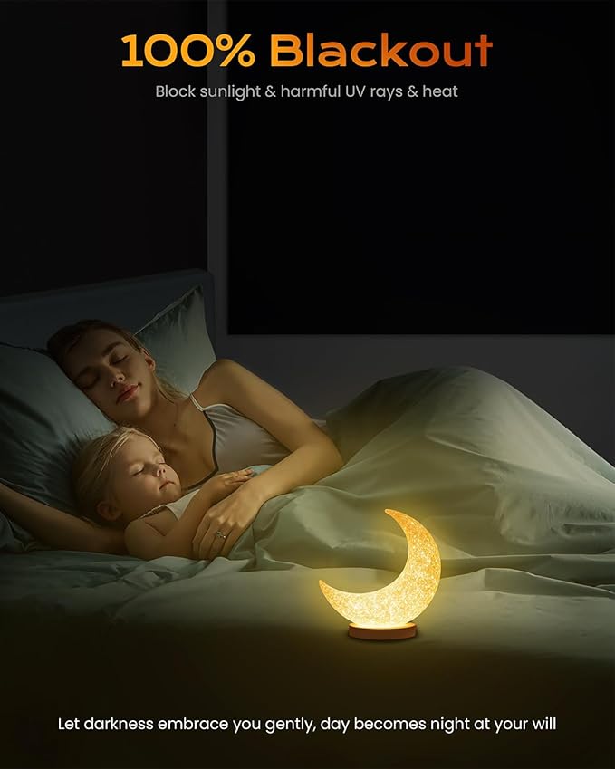 Portable Blackout Curtains for Bedroom, Easy Install No Drill Blackout - Image 2