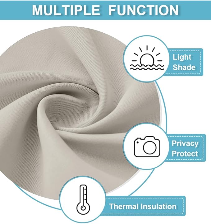 RYB HOME Extra Wide Curtains for Divider Room Separation Soundproof Temporary - Image 6
