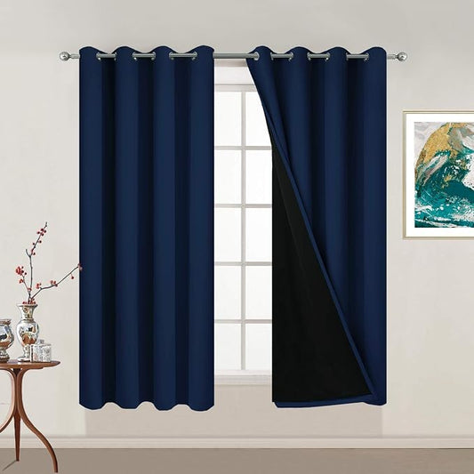 Yakamok Total Blackout Curtains 54 Inches Long, 100% Blackout Drapes by Yakamok