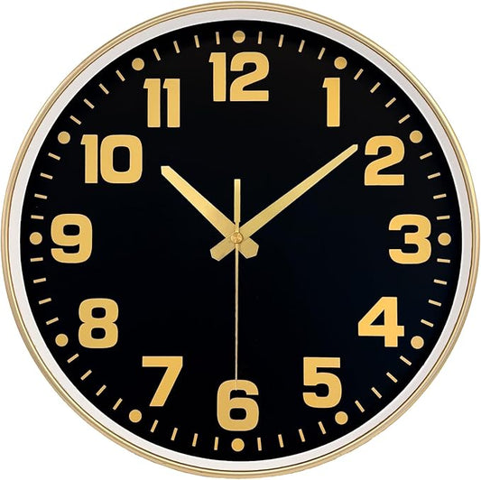 Wall Clock, 8inch Modern Silent Non-Ticking Wall Clocks Battery Operated by MABPEDO