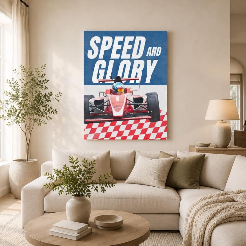 InkFlow Posters Racing Car Canvas Poster - Image 3