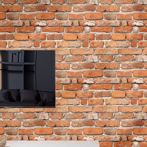 tiltil Faux Brick Peel and Stick Wallpaper 3D Brick Wallpaper 17.7"x393" - Image 5