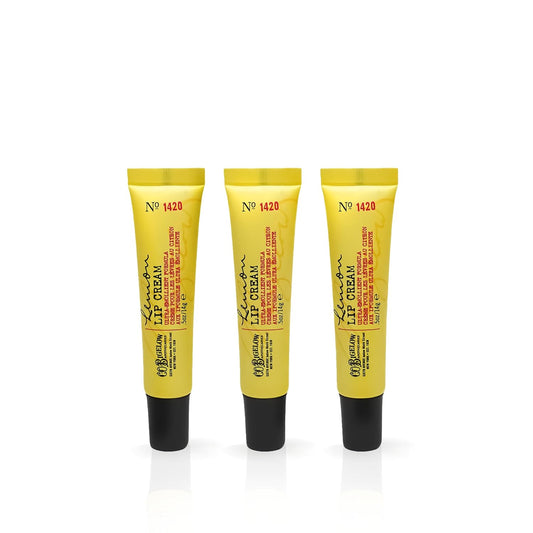 C.O. Bigelow Lemon Lip Cream Tubes, Pack of 3 Lemon Lip Balms with Shea Butter, Bulk Lip Balm Set, 0.5 oz