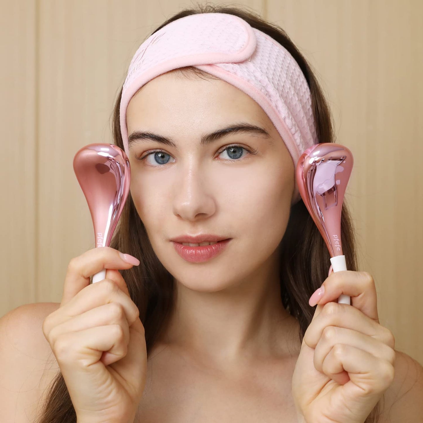 Cryo Sticks for Face, Ice Globes Cryo Globes for Facials, Esthetician Supplies Gifts, Unbreakable Stainless Steel Ice Roller Cooling Spa Balls with Storage Case