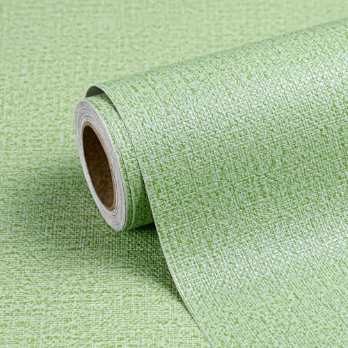 Peel and Stick Grasscloth Wallpaper Texture Green Faux Linen Contact Paper Self by Horryhaushomedecoration