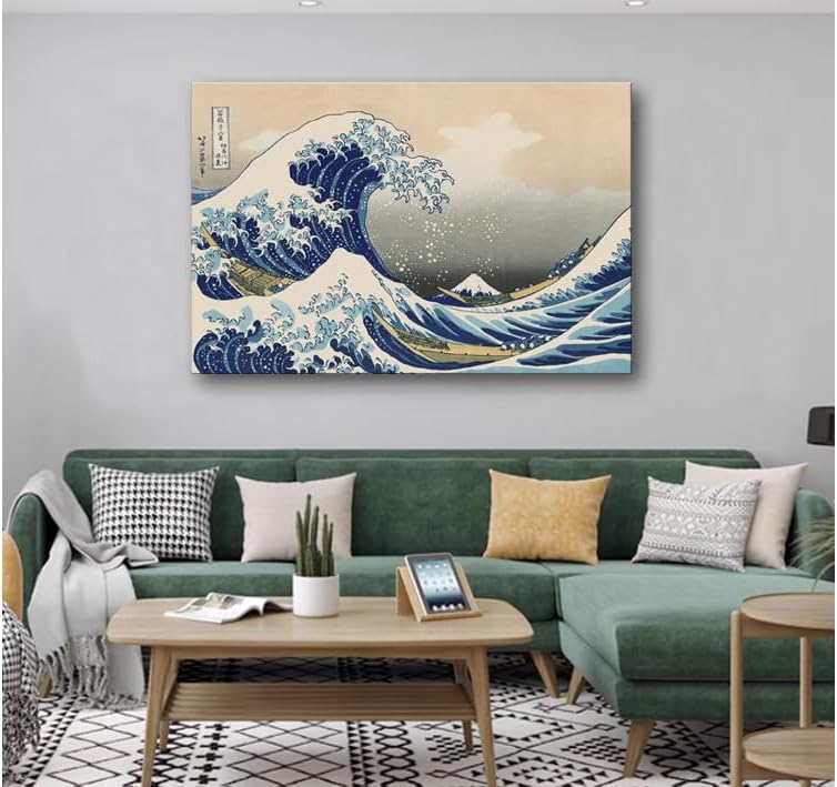 weiyiart The Great Wave off Kanagawa by Katsushika Hoki Classic Art - Image 4