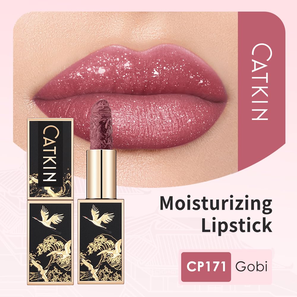 Catkin Moist Lipstick Hydrating High Impact Color Infused with Vitamin E and Avocado Oil Smooth Soft Texture Long Lasting Glow Finish 171