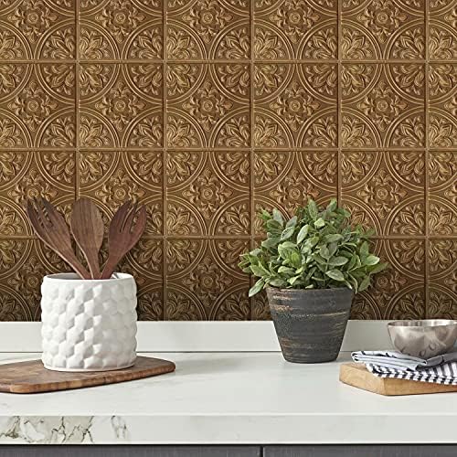 RoomMates TIL4873FLT StickTiles Copper Tin Peel and Stick Tile Backsplash - Image 5