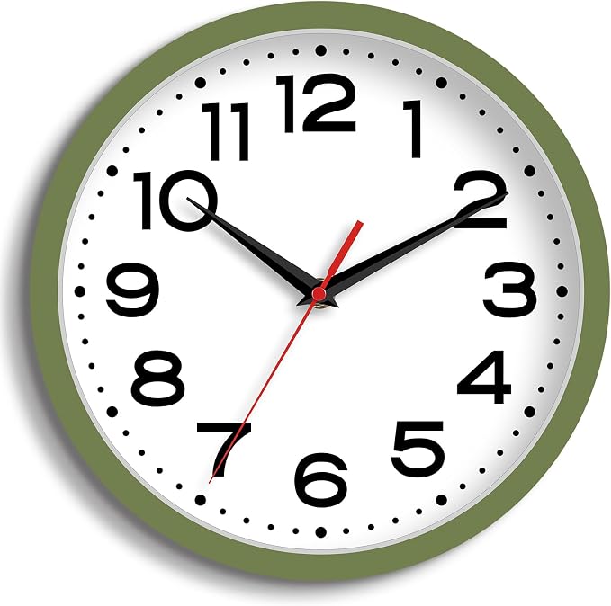 Roymnie Wall Clock Silent Non-Ticking Modern Clock Battery Operated 8 Inch by Unknown