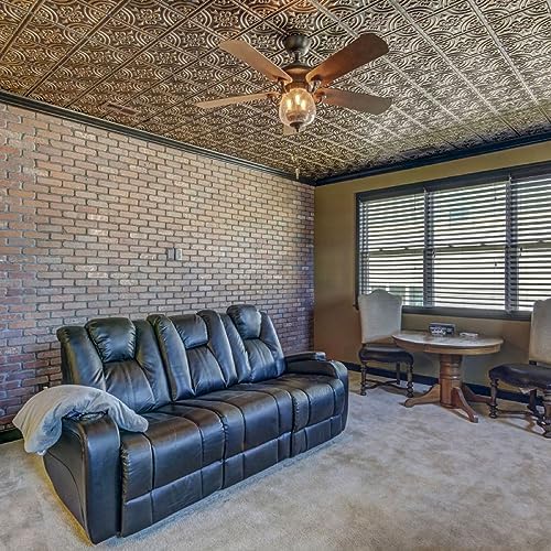 From Plain To Beautiful In Hours 205 Wrought Iron PVC Ceiling Tiles 2x2 ft - Image 4