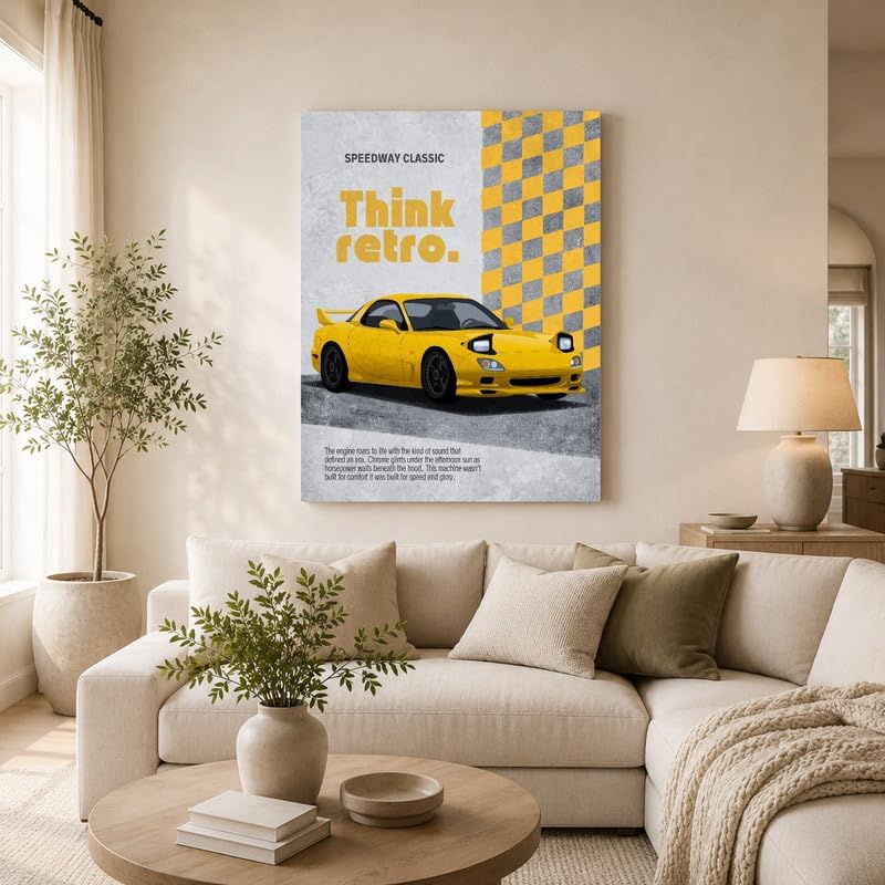 InkFlow Posters Retro Sports Car Canvas Poster - Image 3