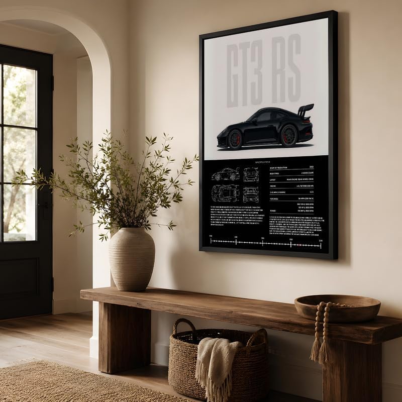 InkFlow Posters Vintage Racing Car Canvas Poster - Image 4