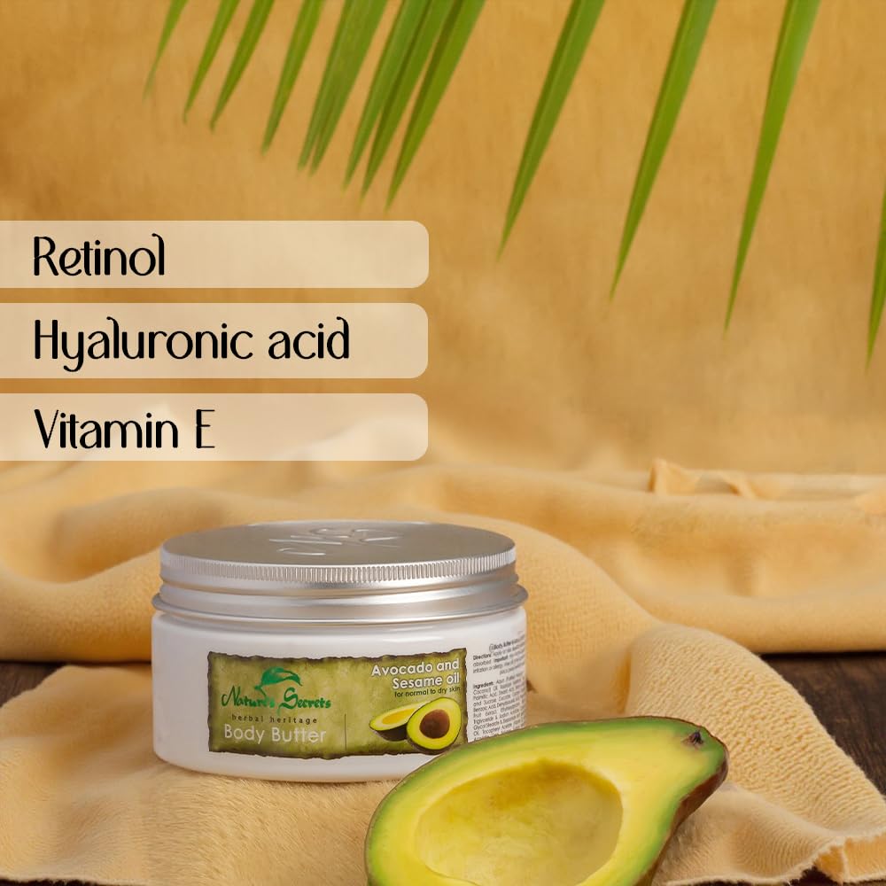 Nature's Secrets Herbal Heritage Body Butter Avocado and Sesame Oil for all skin types, 200ml