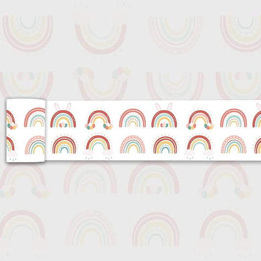 Rainbow Wallpaper Border Peel and Stick Teacher Created Resources Poster by WEISENI