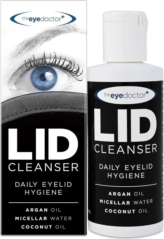 The Eye Doctor Lid Cleanser – Eyelid Cleanser to Remove Debris and Make Up from Eyelids – Suitable for Sensitive Eyes – Contains Argan Oil Coconut Oil and Micellar Water 100ml