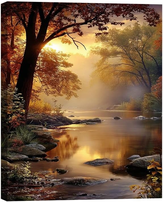 Serene Landscape Canvas Wall Art by Unknown