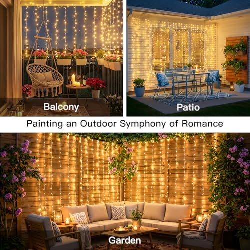 suddus 200 LED Curtain Lights Fairy Lights - Image 4