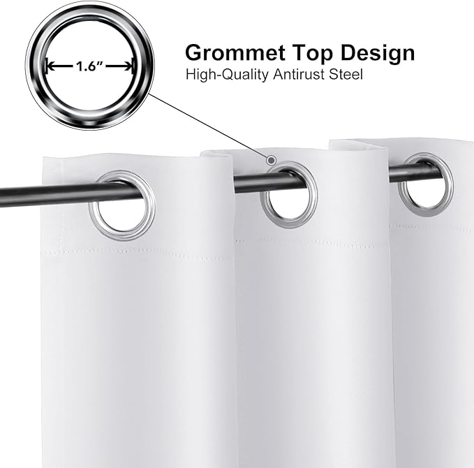 ChrisDowa Room Divider Curtain 120 Inches Long, Wide Blackout Sliding Door - Image 3