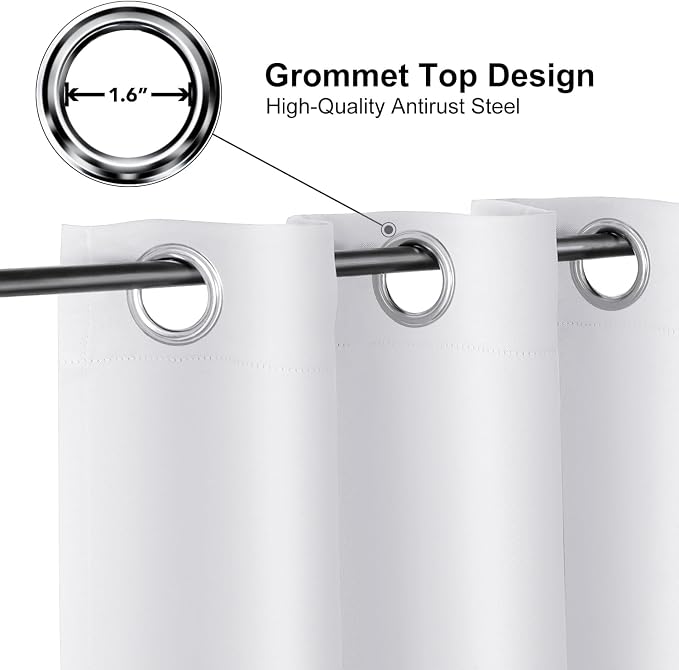 ChrisDowa Room Divider Curtain 90 Inches Long, Wide Blackout Sliding Door - Image 3