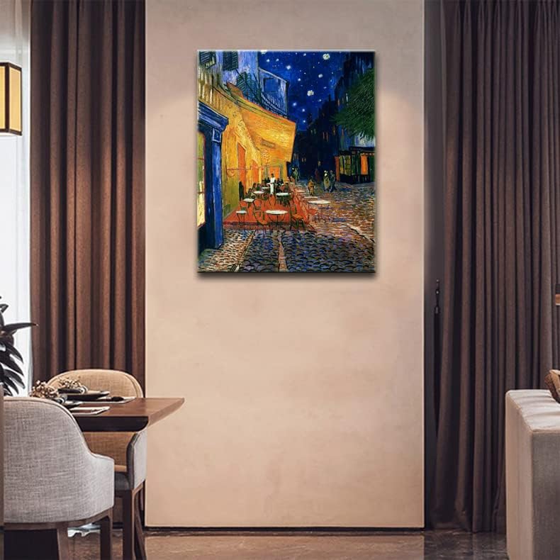 weiyiart Vincent Van Gogh Canvas Wall Art Cafe Terrace At Night Painting - Image 3